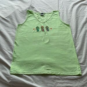 Light Green Flip Flop Top. Large